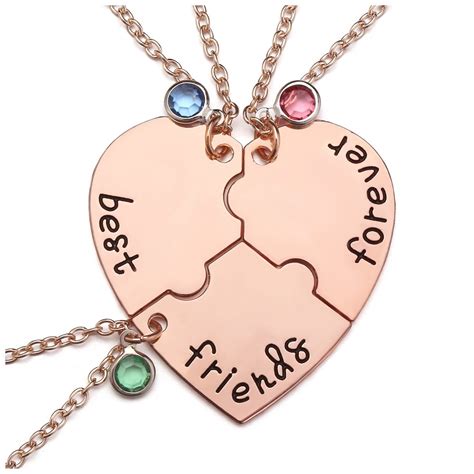 Friendship necklace for 3 - Best friends necklace for 3, BFF Necklace, friendship necklace for 3, Gold dainty necklace, simulated gemstone necklace, gray necklace, tiny gemstone, dot necklace. 4.2 out of 5 stars 127. 50+ bought in past month. $37.00 $ 37. 00. FREE delivery Fri, Jan 19 . DOYYCA. Friendship Necklace for 3 Matching Magnetic BFF Best Friend Necklace for …